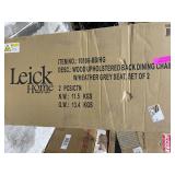 Wood Upholstered Back Dining (Set of 2) Heather Gray Seat - Retail:$141.99