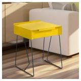 Furniture of America - Omer Modern Metal 1-drawer Side Table - Retail:$104.28