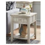 Null Furniture - Wood Planked End Table with Drawer-  Retail:$252.49