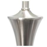 Elegant Designs - Tapered 3 Pack Lamp Set (2 Table Lamps, 1 Floor Lamp) with White Shades - Brushed Nickel - Retail:$149.99