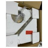 1-Light Clear Water Glass Shade Pendant - Aged Brass - Retail:$182.00