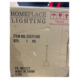 1-Light Clear Water Glass Shade Pendant - Aged Brass - Retail:$182.00