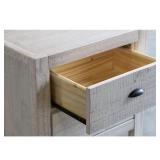 Grain Wood Furniture - Montauk 2-drawer Nightstand Solid Wood Rustic - Off-White - Retail:$253.49