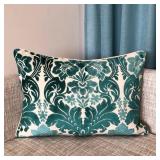 Rodeo Home - Marsel Cut Velvet Floral Damask Lumbar Pillow - Retail $51.99