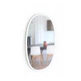 Umbra - Hub Oval Wall Mirror with Rubber Rim -  White - Retail: $144.00