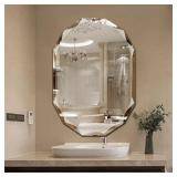 Beveled Edge Bath Wall Vanity Mirror -  Retail: $133.49