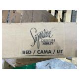 Signature Design by Ashley - Neilsville Butcher Block Gray Mid-Century Panel Headboard -  Queen - Retail: $110.99