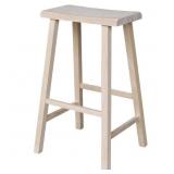 International Concepts - 29-Inch Saddle Seat Stool - Unfinished - Retail $90.77