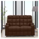**LEFT SIDE OF LOVE SEAT ONLY**  Copper Grove - Bielefeld Brown Microfiber 2-seat Recliner Loveseat  - Retail:$959.99
