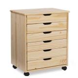 Bridgton - 6-drawer Wide Rolling Storage Chest Cart - Retail:$124.99