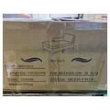 ** CHAISE LONGUE PIECE ONLY / NOT FULL SOFA** Ovios Mid Century Top Grain Suede Leather Chaise Sofa with Metal Legs -Retail: $974.49