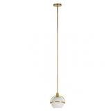 Camden&Wells - Cieonna White Milk Glass Pendant - Brass -Retail $69.89