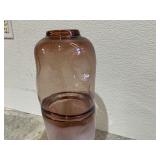 Decmode - Tall Dimpled - Translucent and Pastel Pink Vase - Retail: $52.99