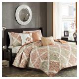 Madison Park - Claire 6-Pc. Quilted  Coverlet Set - Full/Queen - Retail: $83.99