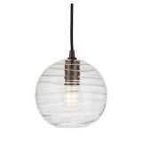 Camden&Wells - Wayve Textured Glass Pendant - Blackened Bronze - Retail: $59.99