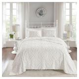Madison Park - Sabrina 3-Pc.  Tufted Cotton Chenille Bedspread Set - Full/Queen - Retail: $69.99