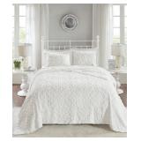 Madison Park - Sabrina 3-Pc.  Tufted Cotton Chenille Bedspread Set - Full/Queen - Retail: $69.99