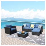 **INCOMPLETE: 2 Corner Pieces & 1 Tea Table (Goes with Ovios Big Size Patio Furniture Set /Big Size Outdoor Furniture /6 Pcs Set - Retail: $1,186.99
