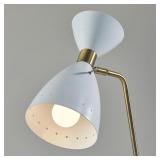 Adesso - Oscar Desk Lamp - White with Antique Brass - Retail: $80.99