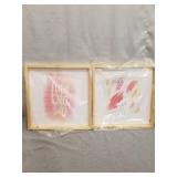 NoJo 2Piece Framed Wall Art, Pink/Multi/Pink/White