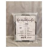HAPPINESS IS HOMEMADE CHART FRAMED TEXTURIZED ART