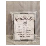 HAPPINESS IS HOMEMADE CHART FRAMED TEXTURIZED ART