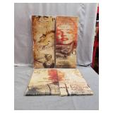 5 PIECE MARILYN MONROE FRAMED WALL ART 50W X 24H