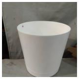 Full Depth Round Cylinder Pot, White, 12-Inch