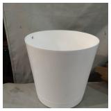 Full Depth Round Cylinder Pot, White, 12-Inch