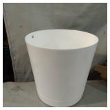 Full Depth Round Cylinder Pot, White, 12-Inch
