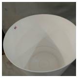 Full Depth Round Cylinder Pot, White, 12-Inch