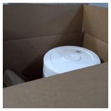 Full Depth Round Cylinder Pot, White, 12-Inch