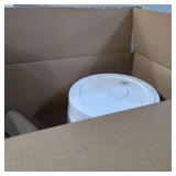 Full Depth Round Cylinder Pot, White, 12-Inch