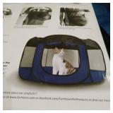 FurHaven Pet Playpen Mesh Open-Air Dog Playpen, Sailor Blue, Large