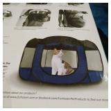 FurHaven Pet Playpen Mesh Open-Air Dog Playpen, Sailor Blue, Large