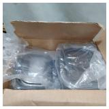 Rubbermaid Brilliance Plastic Food Storage Pantry Grains and Coffee Set of 3 Containers with Lids (6 Pieces Total), Dishwasher Safe, BPA-Free