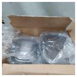 Rubbermaid Brilliance Plastic Food Storage Pantry Grains and Coffee Set of 3 Containers with Lids (6 Pieces Total), Dishwasher Safe, BPA-Free