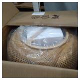 LITFAD WOOVEN PATIO HANGING LAMP 16in