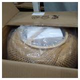 LITFAD WOOVEN PATIO HANGING LAMP 16in