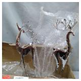TENWATERLOO 17 & 18IN, (2) PLATED METAL HOLIDAY REINDEER