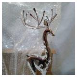 TENWATERLOO 17 & 18IN, (2) PLATED METAL HOLIDAY REINDEER