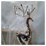 TENWATERLOO 17 & 18IN, (2) PLATED METAL HOLIDAY REINDEER