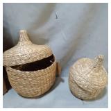 SEAGRASS CONTAINERS W/ LID (2)