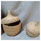 SEAGRASS CONTAINERS W/ LID (2)