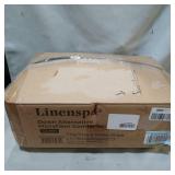 Linenspa Reversible Down Alternative Microfiber Comforter Queen Down Alternative Grey/Grey Stripe in White