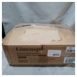 Linenspa Reversible Down Alternative Microfiber Comforter Queen Down Alternative Grey/Grey Stripe in White