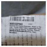 BACKJACK BJI ORIGINAL BACK JAKE , PURPLE COTTON FABRIC LIGHT WEIGHT FKOOR SEATING CHAIR FOR GAMING ECT