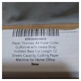 PAPER TRIMMER, A4 PAPER CUTTER GUILLOTINE W/ HEAVY DUTY GRIDDED BASE CUT LENGTH 12 SHEETS CAPACITY, CUTTING PAPER MACHINE