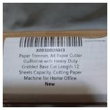 PAPER TRIMMER, A4 PAPER CUTTER GUILLOTINE W/ HEAVY DUTY GRIDDED BASE CUT LENGTH 12 SHEETS CAPACITY, CUTTING PAPER MACHINE