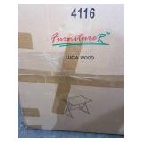 Furniture R Lucia Wood Board with Metal Desk